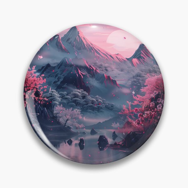Item preview, Neon Oasis: A Couple's Tranquil Retreat by the Mountain Lake, Bathed in the Glowing Splendor of Fantasy designed and sold by Mullet Monkey.
