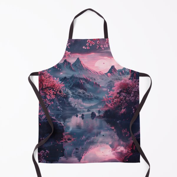 Item preview, Neon Oasis: A Couple's Tranquil Retreat by the Mountain Lake, Bathed in the Glowing Splendor of Fantasy designed and sold by Mullet Monkey.