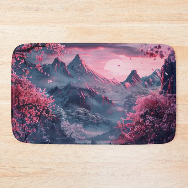 Item preview, Neon Oasis: A Couple's Tranquil Retreat by the Mountain Lake, Bathed in the Glowing Splendor of Fantasy designed and sold by Mullet Monkey.