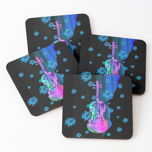 Item preview, Deep Color Flower Violin Music Art designed and sold by Sharon Cummings Art.