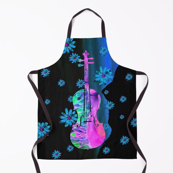 Item preview, Deep Color Flower Violin Music Art designed and sold by Sharon Cummings Art.