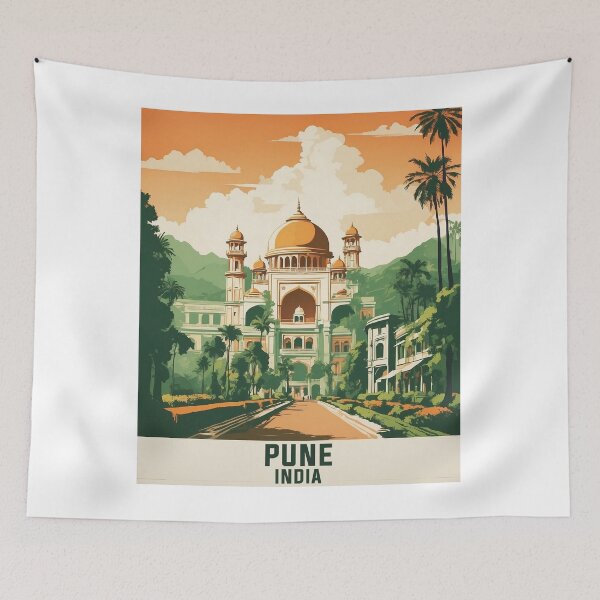 Item preview, Pune India Vintage Travel Tourism  designed and sold by TravelersGems.
