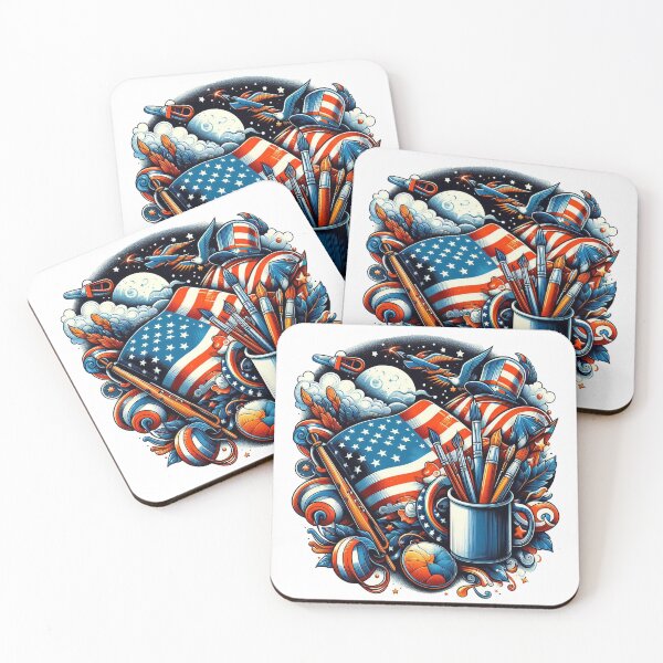 Item preview, 4TH JULY FREEDOM AMERICA INDEPENDENT USA PATRIOTIC 1776  designed and sold by GingerWolfArt.