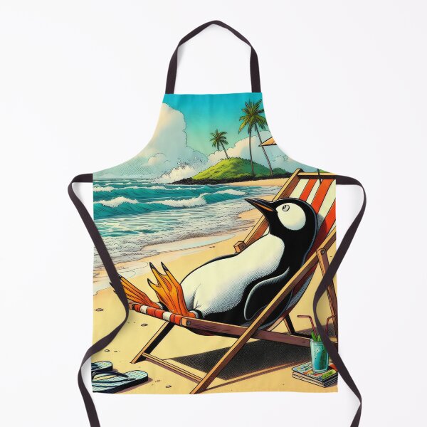 Item preview, Penguin on vacation. designed and sold by MyHappyArtShop.