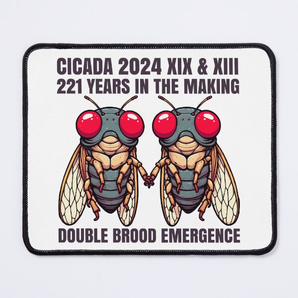 Item preview, Cicada 2024 Funny Double Emergence Bug Entomology designed and sold by Stick-Artistry.