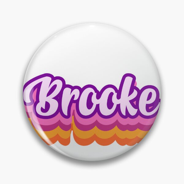 Item preview, Name Sticker Rainbow Vintage “Brooke” WLW lesbian pride flag colors designed and sold by Brooke’s Broadway Stickers.