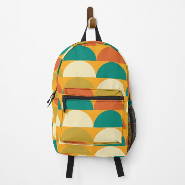 Item preview, Mid-century geometric crescents in retro colors, geometric abstract symbols in earth colors. designed and sold by DesignsArtColor.