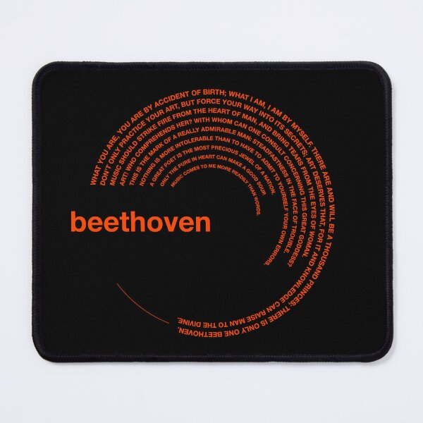 Item preview, Ludwig van Beethoven famous quotes poster [orangered] designed and sold by CMYKStudio.