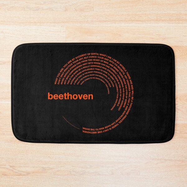Item preview, Ludwig van Beethoven famous quotes poster [orangered] designed and sold by CMYKStudio.