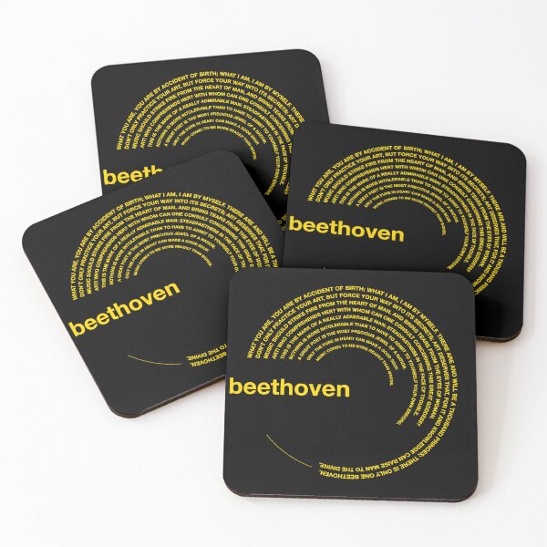 Item preview, Ludwig van Beethoven famous quotes poster [gold] designed and sold by CMYKStudio.