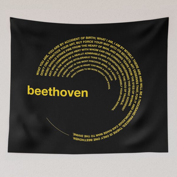 Item preview, Ludwig van Beethoven famous quotes poster [gold] designed and sold by CMYKStudio.