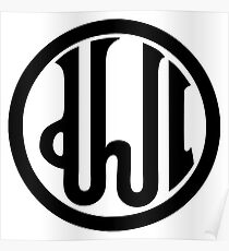 allah name written in stylized Arabic Poster