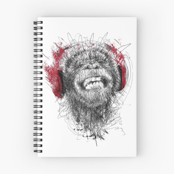 Item preview, Musical monkey color scribbles designed and sold by Scribbles Aboo.