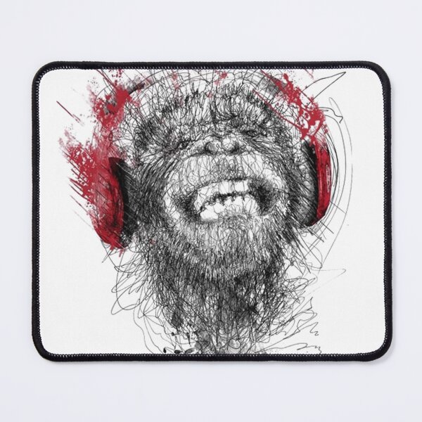 Item preview, Musical monkey color scribbles designed and sold by Scribbles Aboo.