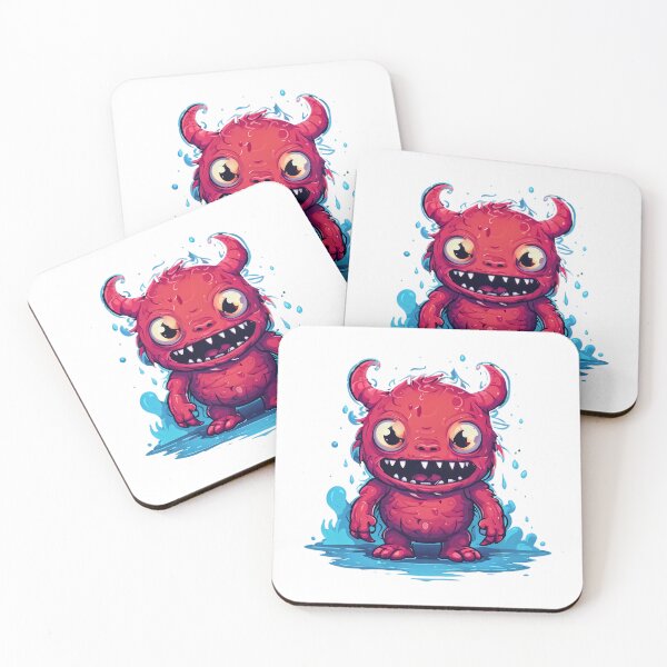 Item preview, Red horned monster designed and sold by Maths-4-Nerds.