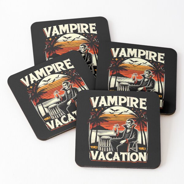Item preview, Vampire Vacation Tropical Horror Fan Summer Tiki Beach designed and sold by SpookshowDesign.