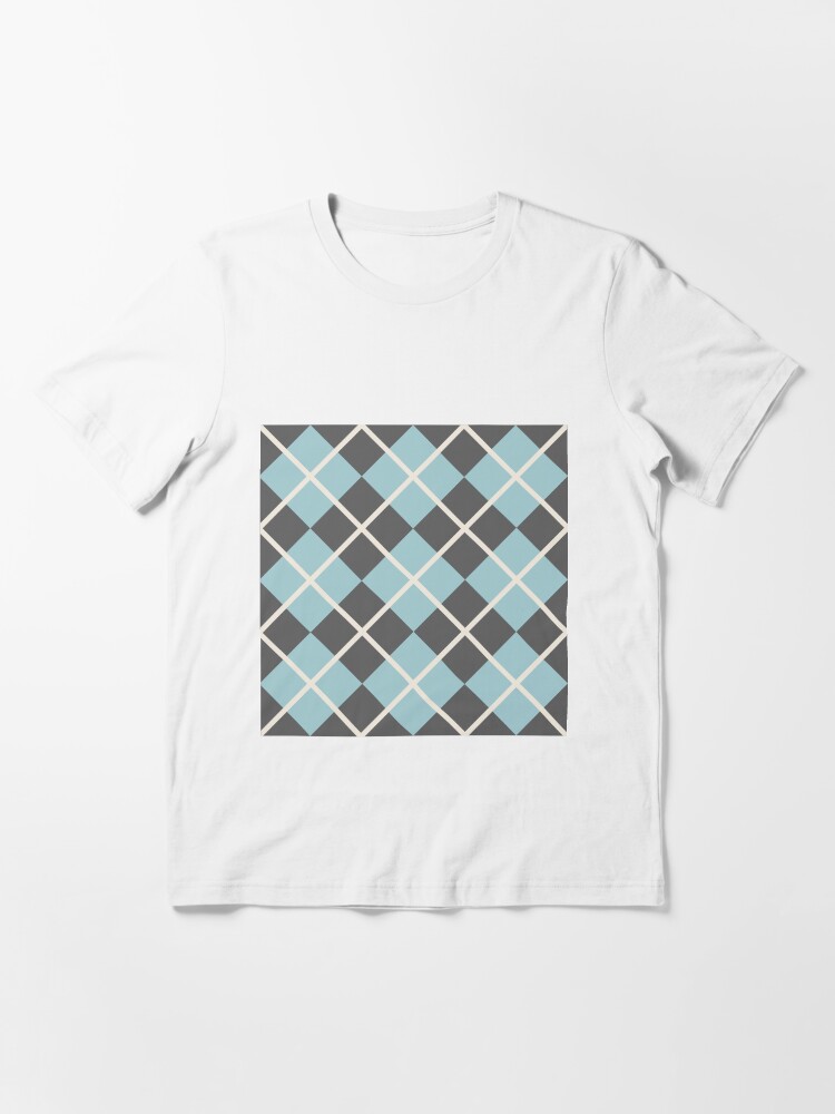 Classic teal and grey argyle