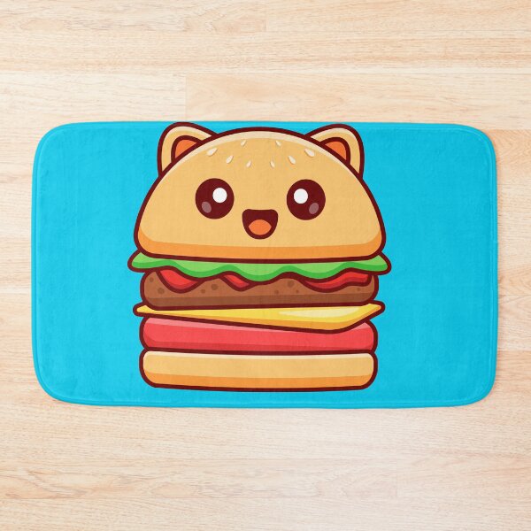 Item preview, Burger Cat: Cute Cartoon Vector Icon" designed and sold by hjian8219.