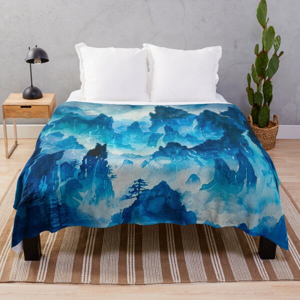 Item preview, Fantasy Watercolour Mountain Landscape designed and sold by Lumaria Designs.