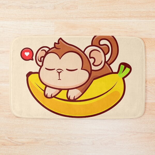 Item preview, "Banana Dreamland: Cute Cartoon Monkey Vector Icon" designed and sold by hjian8219.