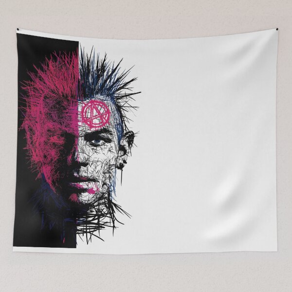 Item preview, Abstract anarchist Punk rocker fine art. designed and sold by paulo silveira.