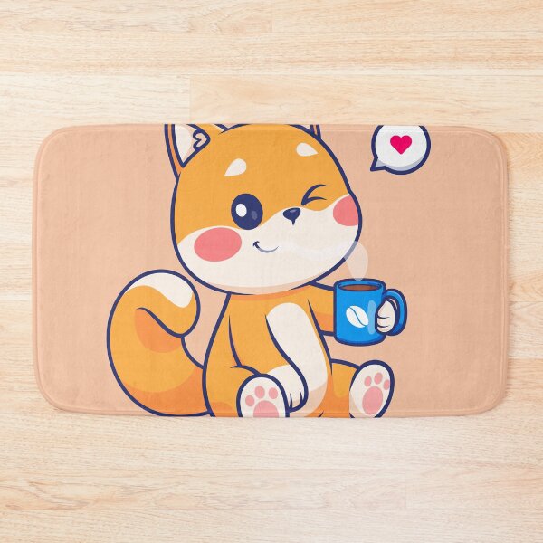 Item preview, Caffeine Companion: Cute Cartoon Shiba Inu Vector Icon designed and sold by hjian8219.
