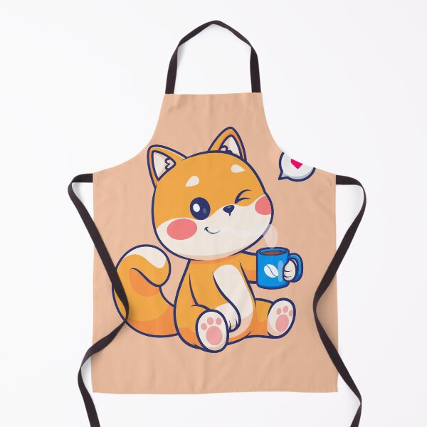 Item preview, Caffeine Companion: Cute Cartoon Shiba Inu Vector Icon designed and sold by hjian8219.