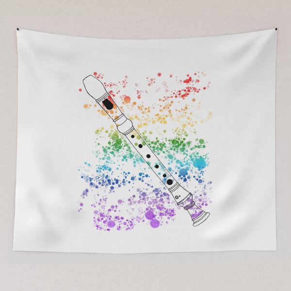 Item preview, Recorder Rainbow Colours School Music Teacher Woodwind Musician designed and sold by doodlerob.