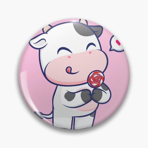 Item preview,  "Lollipop Muncher: Cute Cartoon Cow Vector Icon" designed and sold by hjian8219.