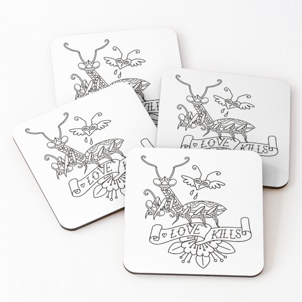 Item preview, "Love Kills" Praying Mantis Tattoo designed and sold by CoffeeBrain.