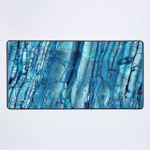 Item preview, New Trendy Azure Blue (Faux) Marble Art Design designed and sold by DEC02.