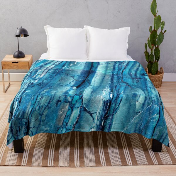 Item preview, New Trendy Azure Blue (Faux) Marble Art Design  designed and sold by DEC02.