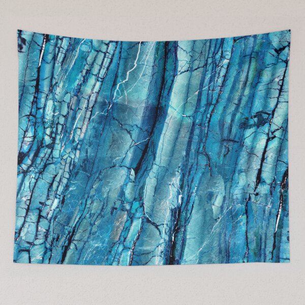 Item preview, New Trendy Azure Blue (Faux) Marble Art Design  designed and sold by DEC02.