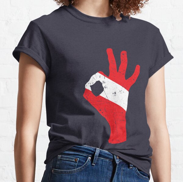 OK Diving Hand Signal Diver Down Dive Flag Classic T-Shirt