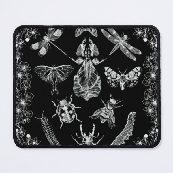Item preview, Gothic Black & White Floral Insects  designed and sold by Couartney.