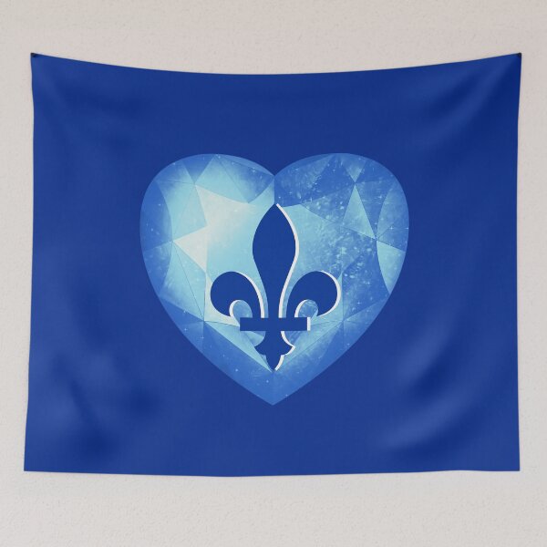 Item preview, Québec blue heart designed and sold by FatBirdie.