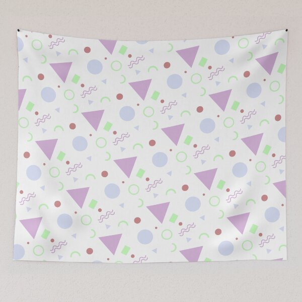 Item preview, White Multicolor Memphis Style Party Pattern Unlimited Geometry designed and sold by Alchemy-A-La-G.