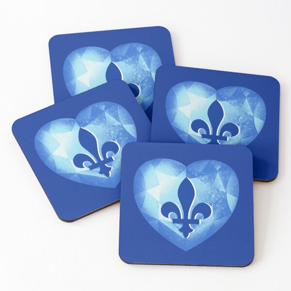 Item preview, Québec blue heart designed and sold by FatBirdie.