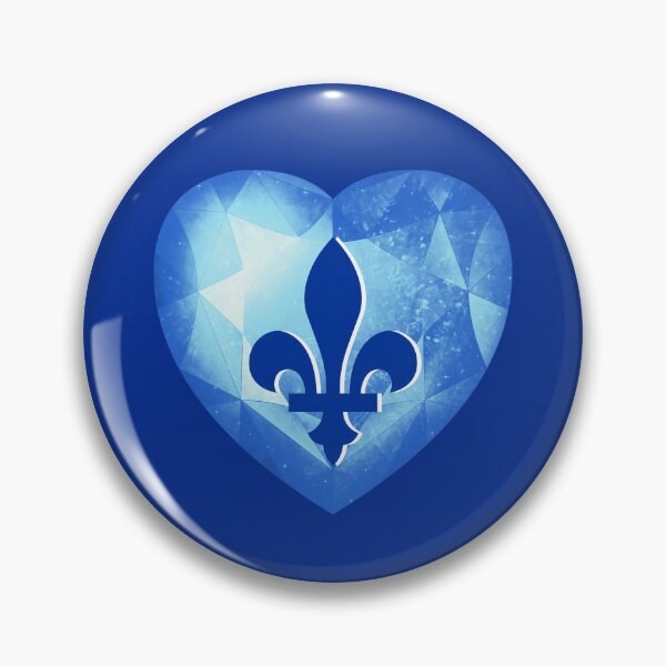 Item preview, Québec blue heart designed and sold by FatBirdie.