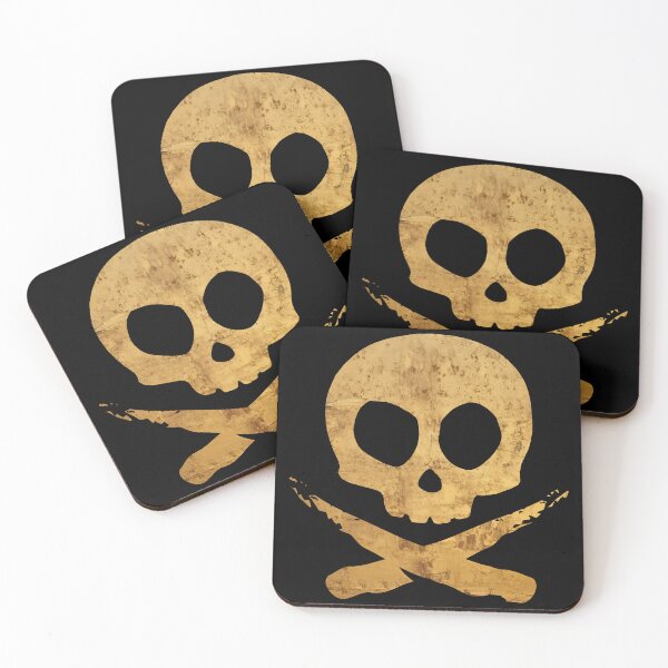 Item preview, NEDSKULL: Pirate Life - Unveiling the Iconic Skull Logo Gold designed and sold by nedskull.