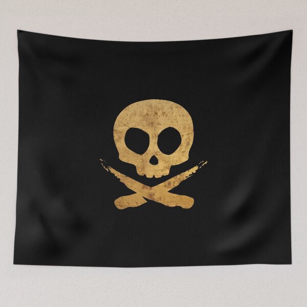 Item preview, NEDSKULL: Pirate Life - Unveiling the Iconic Skull Logo Gold designed and sold by nedskull.