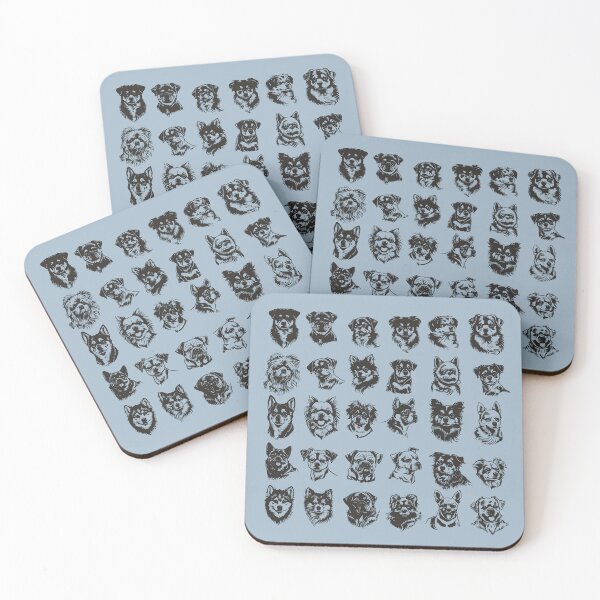Item preview, Hand drawn dogs pattern designed and sold by etherElric.