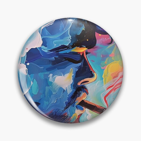 Item preview, Dynamic Dreamscapes- Man Smoking Cigar in Vivid Abstract Swirls and Vibrant Contrasts designed and sold by OlfactoART Studio.