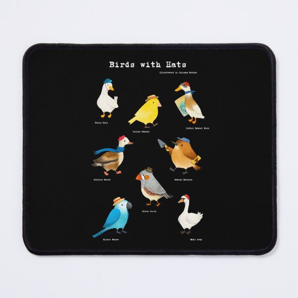 Item preview, Birds with Hats - Text in White designed and sold by julianamotzko.