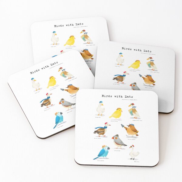 Item preview, Birds with Hats - Text in Black designed and sold by julianamotzko.