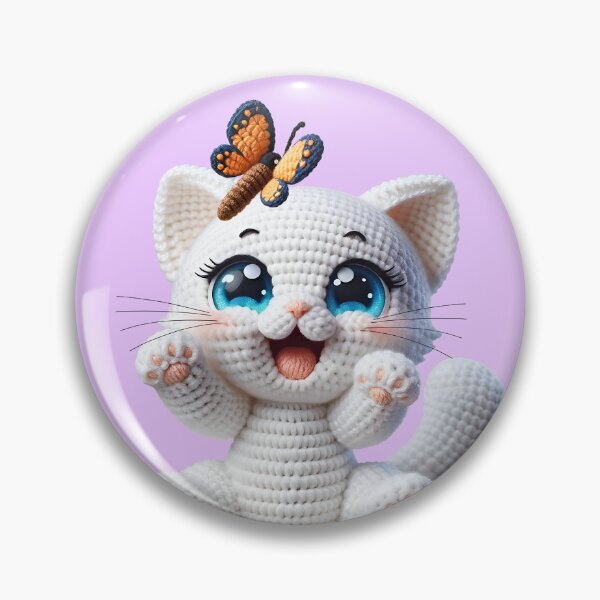 Item preview, Cute Amigurumi White Cat designed and sold by SeGoArtDesign.