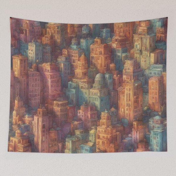 Artikelvorschau, Urban Jungle: Surreal Cityscape Art Print entworfen und verkauft von The-Library.