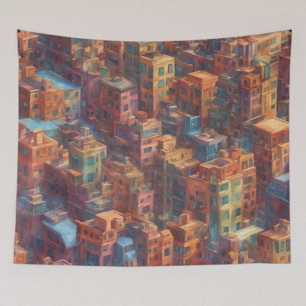 Artikelvorschau, Urban Jungle: Surreal Cityscape Art Print entworfen und verkauft von The-Library.