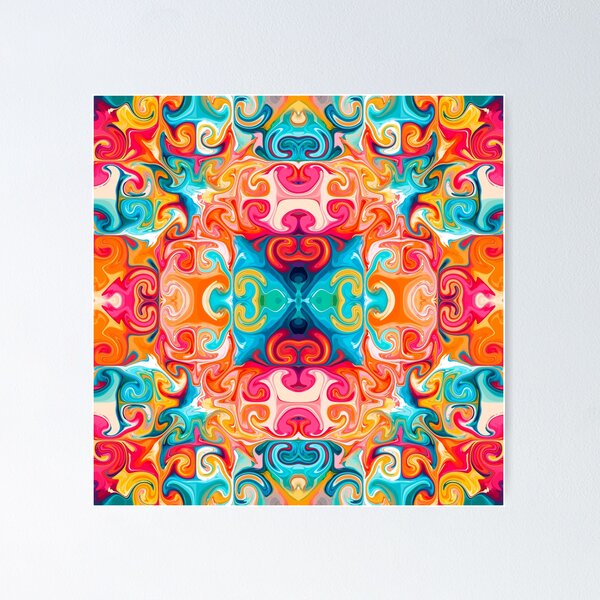 Item preview, Vibrant Symmetrical seamless pattern designed and sold by Fantacaroo Designs.