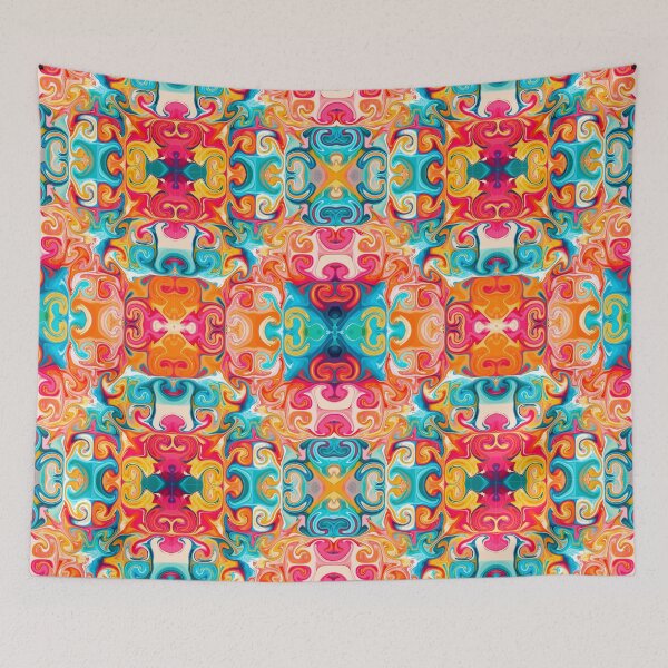 Item preview, Vibrant Symmetrical seamless pattern designed and sold by Fantacaroo Designs.
